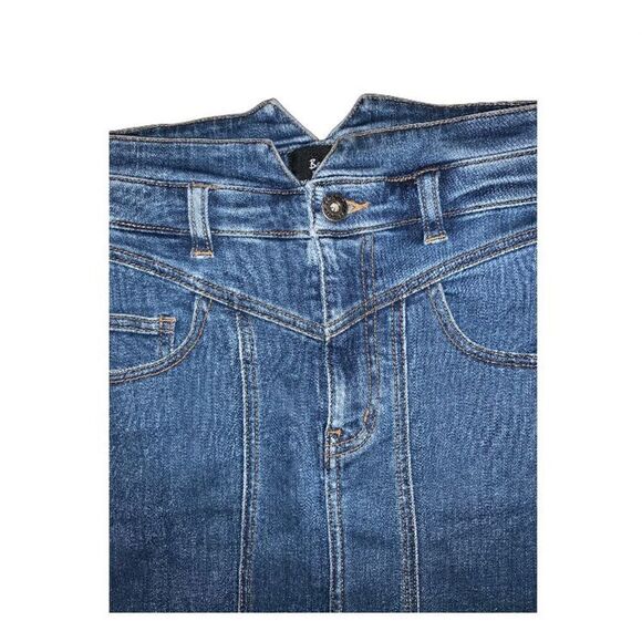 Bardot Spliced Seam Denim Mini Skirt - Picture 4 of 7